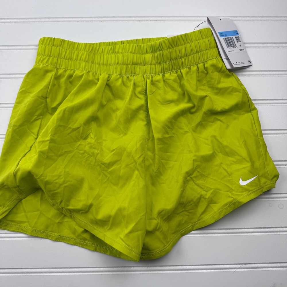 NEW Nike Youth Girls Loose Fit Lime Green Running Shorts